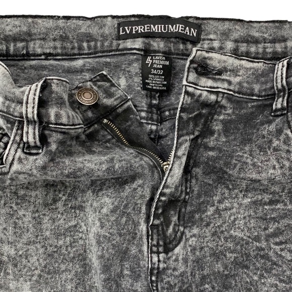 LV Premium Jean Destroyed Distressed Jeans - Picture 4 of 7